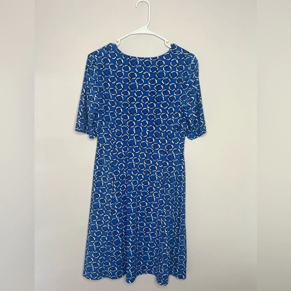 Chaps Royal Blue Sleeved Dress Size Medium - Picture 2 of 5